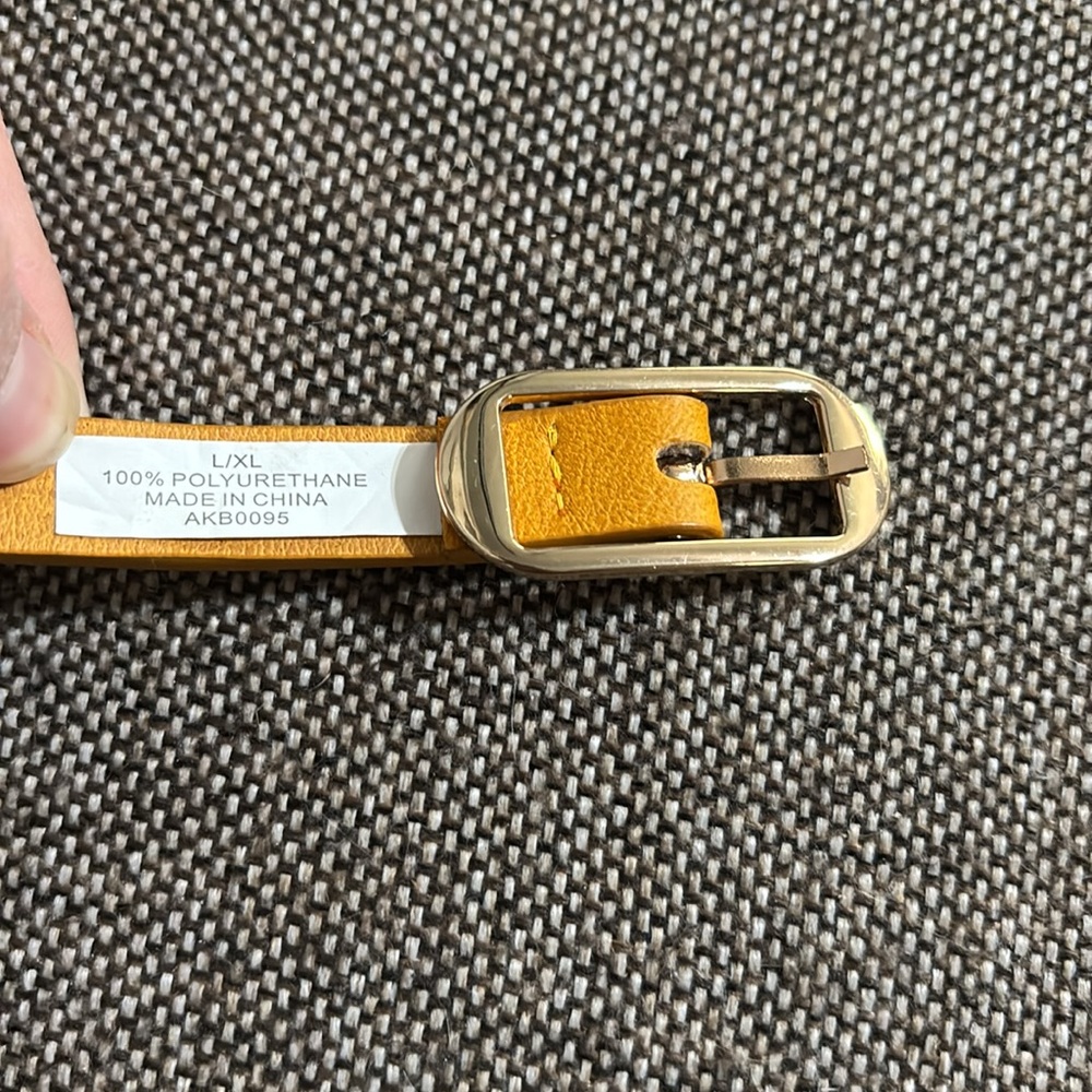 Anne Klein mustard yellow belt, size L/XL. - Picture 7 of 11